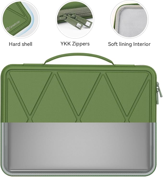 Smatree Hard EVA Protective Sleeve Case Compatible for 14 inch ASUS ROG Zephyrus G14 2025/2024/2023/2022,for ASUS ROG Zephyrus G14 Laptop Notebook Bag,Green(X8253G)