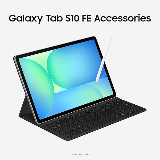 SAMSUNG Galaxy Tab S10 FE 256GB WiFi Android Tablet, Large Display, Long Battery Life, Exynos 1580 Processor, IP68 Water-Resistant, 90 Hz Refresh, S Pen for Note-Taking, US Version, Silver