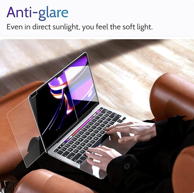 Peslv 3-Pack Anti Blue Light Screen Protector for MacBook Air 13.6/13 Inch (2022-2025, M2 M3 M4 Chip), 13.6inch Mac Laptop Glare Filter Uv Blocker Shield Cover Eye Protection Film