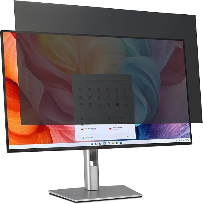 Kensington High Clarity Privacy Screen for 27 inch 16:9 Widescreen Monitor, Easy Installation Computer Privacy Filter for Desktop, 2H Hardness Protection, Compatible with LG Samsung Dell, HC270A169A
