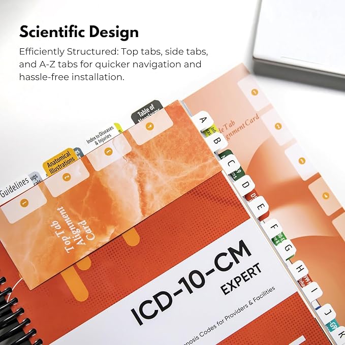 Index Tabs for ICD-10-CM 2026 Expert Codebook - Easy Navigation for Medical Coding Books (for AAPC Version)
