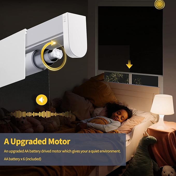 Motorized Smart Blinds With Remote, Grasscloth Fabric Roller Shades With