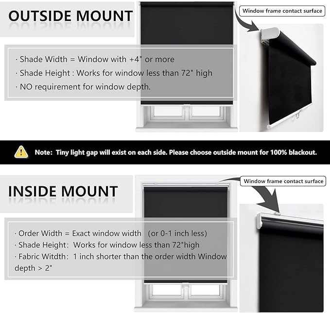 Customize Cordless Roller Shades Blackout Blinds