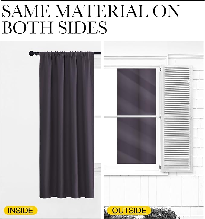 NICETOWN RV Bunk Curtains, 2 Panels, W42 x L30 -Inch, Kitchen Window Curtains