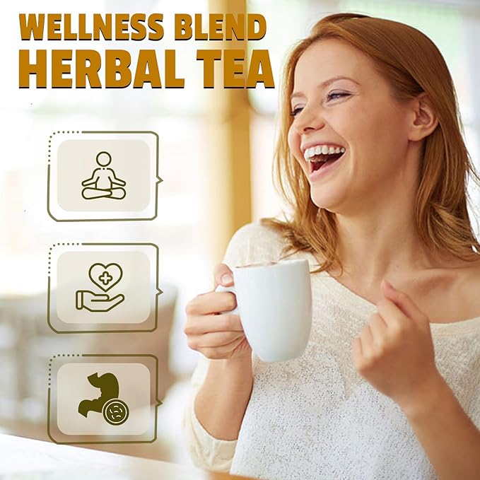 Jarteela - Turmeric Ginger Cinnamon Tea Bags - 2g x 50 Count - Premium Turmeric, Ginger, Cinnamon Herbal Tea Bags - Non-GMO - Caffeine-free - Support Overall Health