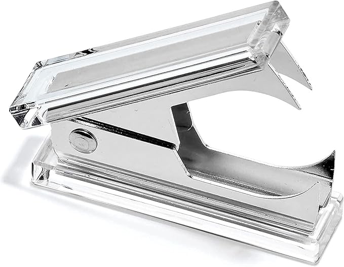 OfficeGoods 3 Piece Acrylic Desk Set - Includes Ruler, Staple Remover, Scissors - Functional & Elegant Desk Accessories - Stationary Tools for Home, Office, and School - Silver