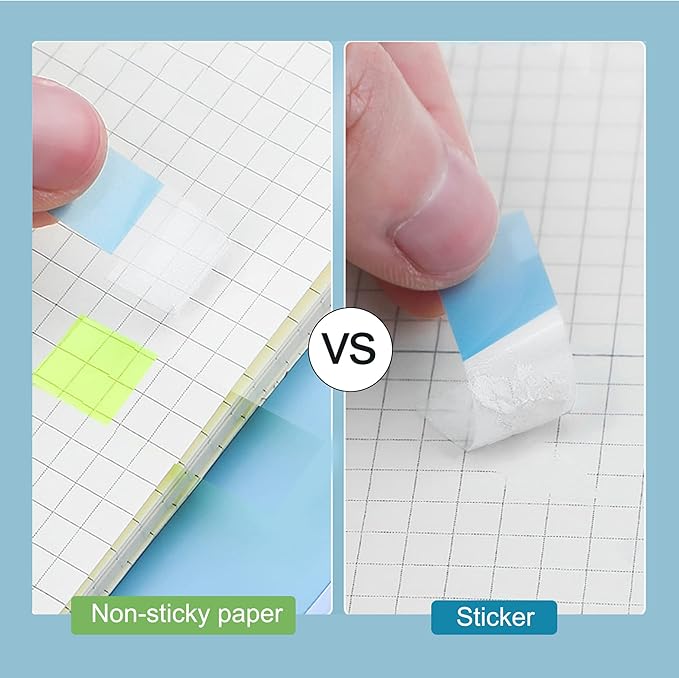 Golcellia 540 Pieces Transparent Sticky Notes Page Markers Book Tabs Sticky Note Tabs Sticky Page Tabs, Pop Up Index Tabs, Tabs for Annotating Books
