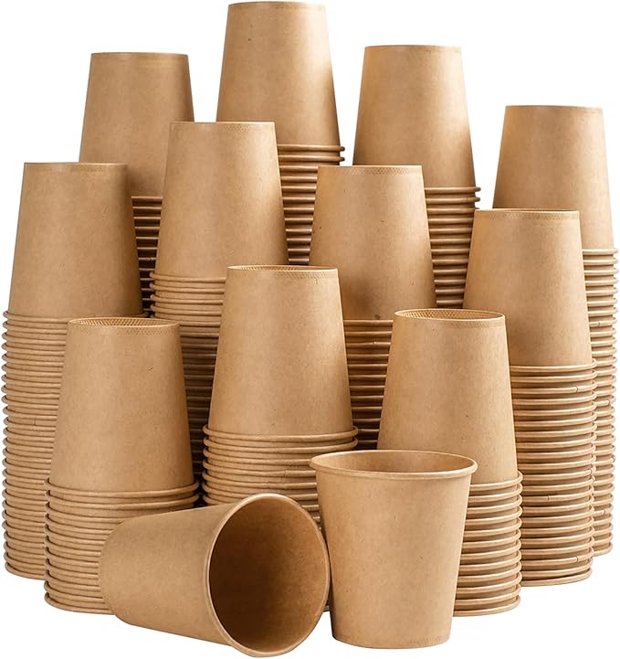 Lamosi 5 oz Paper Cups Disposable - 300 Count, Kraft Paper Cups for Bathroom Mouthwash, 5 ounce Espresso Coffee Cups for Home, Kitchen, Office