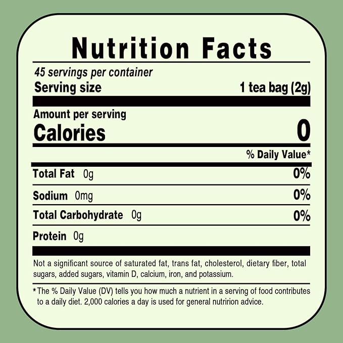 Jarteela - Ginkgo Biloba Tea Bags - 2g x 45 Count - Naturally Dried Ginkgo Biloba Leaves - Non-GMO - Caffeine-Free - Support Liver Health & Enhance Immunity