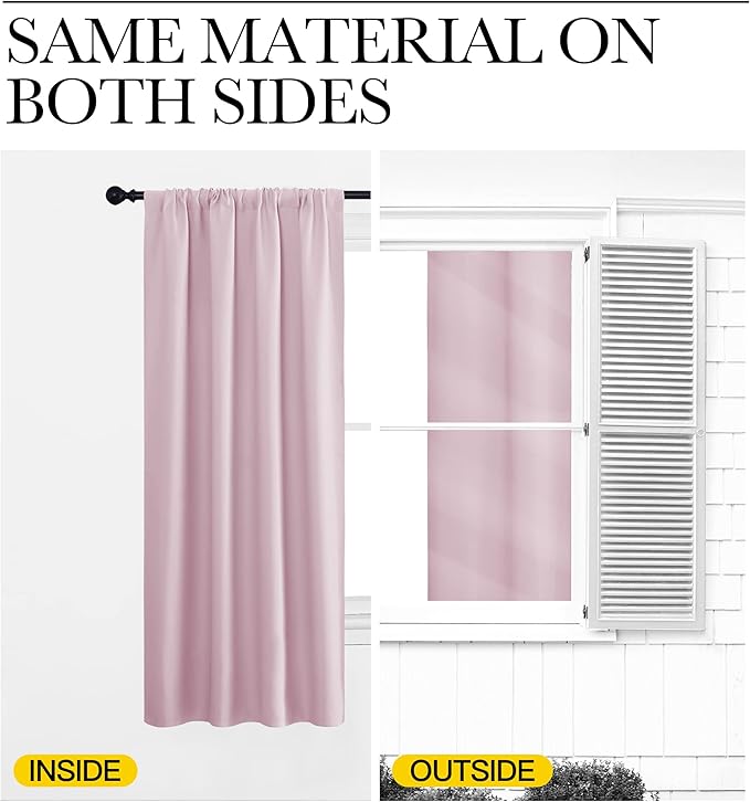 NICETOWN Kitchen Curtains Thermal Insulated Curtains & Drapes, Small Window