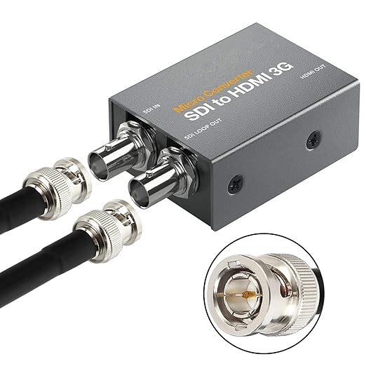 XRDS -RF 2FT SDI Cable, 3G/6G-SDI Cable BNC Digital Video Cables 75 Ohm RG59 BNC Male Cables for 3G/6G HD SDI Monitor Video Recorder Converter Splitter Security Camera