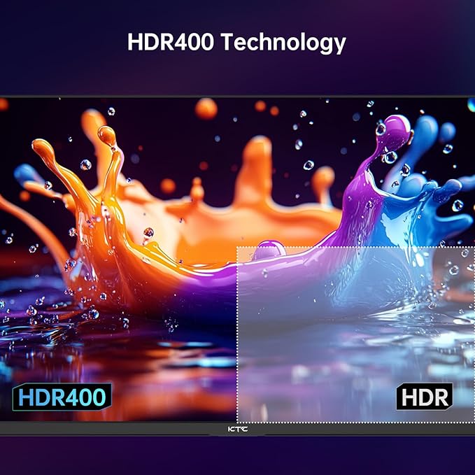 KTC 27 Inch QHD Gaming Monitor, 2K 200Hz Up to 210Hz 1ms Fast IPS Computer Monitor, HDR400, 1440P with Adaptive Sync, Built-in Speakers, HDMI Displayport, Tilt Adjustment, VESA Compatible, H27T22C-3