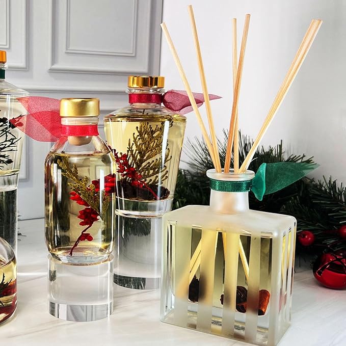 LOVSPA Reed Diffuser Set, English Garden Scented Oil Diffuser with Sticks, Home Fragrance Accessories for Bathroom Shelf Decor, Aroma Diffusers for Home or Office Desk, USA Made