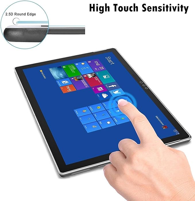 Megoo Screen Protector for Surface 3 10.8 Inch, Tempered Glass - Bubble Free - Ultra Clear - High Sensitive Screen (Lifetime Replacement)