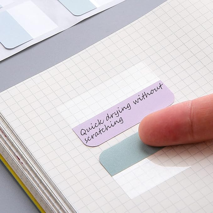 AccEncyc 240 Pcs Colored Index Tab 1"x1.8" Large Book Sticky Tabs Repositionable Page Tabs Flags Page Markers Labels for Notebooks, Filing, Classification,12 Colors