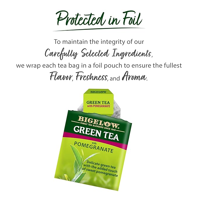 Bigelow Green Tea with Pomegranate Tea Bags, 20 ct