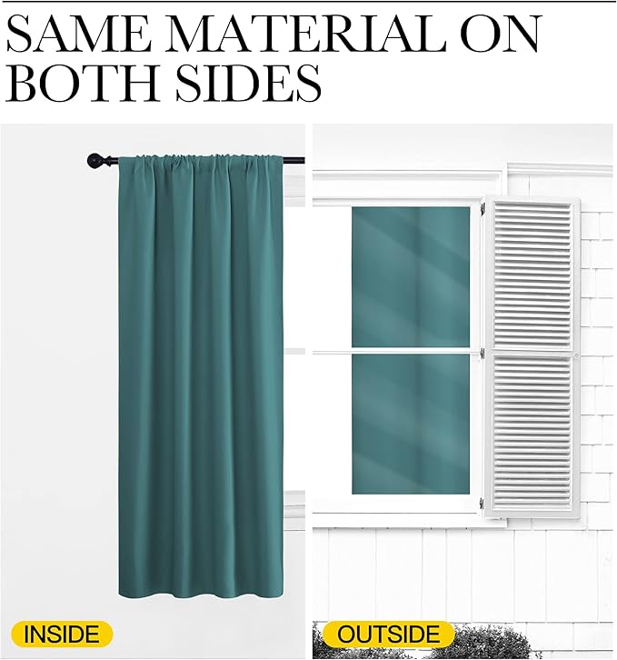 NICETOWN Kitchen Curtains, Privacy & Light Block Out Window Curtains & Drapes