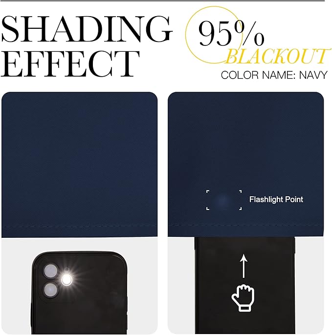 NICETOWN Navy Curtains Blackout Draperies