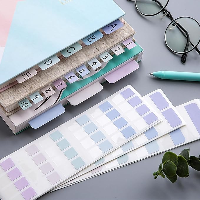 ELII 480 Pcs Morandi Tabs 2 Inch Sticky Index Tabs,Book Tabs Writable and Repositionable File Tabs Flags, Colored Page Markers 12 Colors