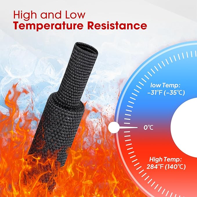 2 in 1 Heat Shrink Braided Sleeving Fabric Tubing-Ideal fit Irregular Shape Hose/Cable/Wire (3/4"(19mm), 80FT)