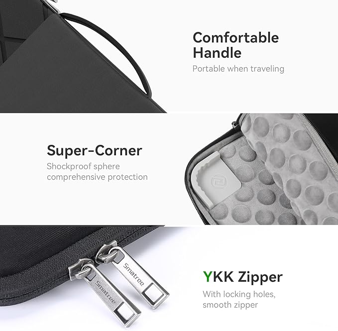 Smatree EliteFlow Laptop Sleeve Case for 14 inch DELL Latitude 9440/9450 2-in-1, Slim Protective Laptop Case with Accessory Pocket and Handle, Patented Super-Corner Shock Protection (EF411)