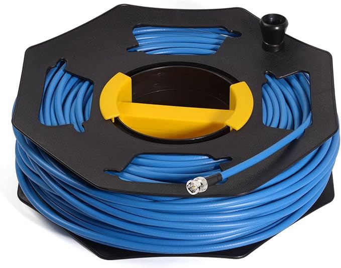 Superbat SDI Cable 200ft BNC Cable Belden 1694A + 3G/6G SDI Cable Spool Supports 3G-SDI/6G-SDI/4K/8K SDI Recorder Camera Monitor Router Audio Gateway Sync Broadcast etc.