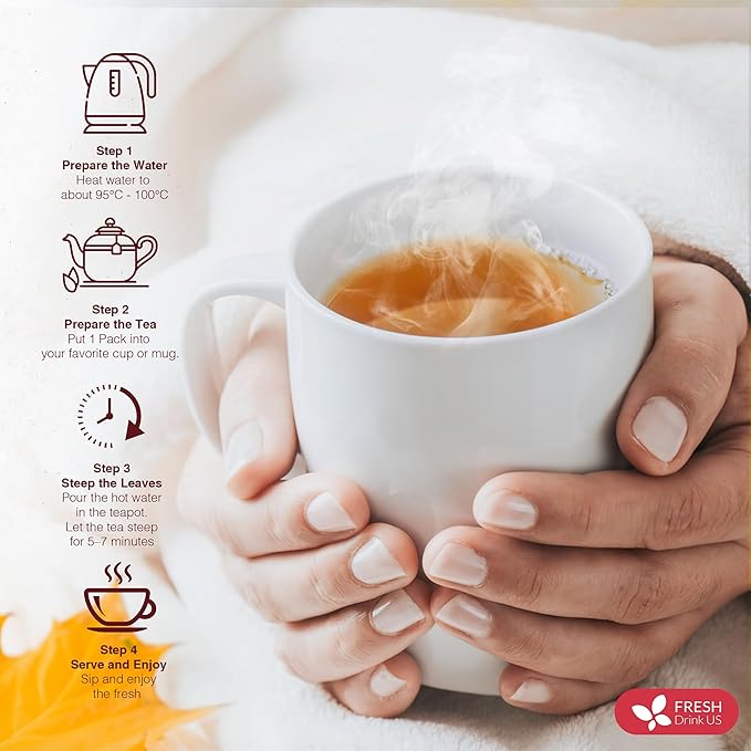 Premium Happy Throat Herbal Tea – 75 Bags Of Supper Tea Blend: Marshmallow Root, Slippery Elm & Ginger – Dry & Sore Throat Relief – Caffeine-Free, No Honey, No Citrus – No Sugar