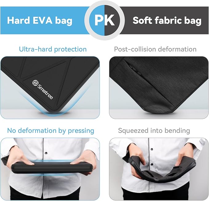 Smatree Hard EVA Protective Sleeve Compatible for 14 inch ASUS Zenbook A14 UX3407 Copilot+PC, for 14 inch Zenbook S 14 UX5406, for 13.3inch Zenbook-Flip-13 OLED UX363 Case (X8026T)