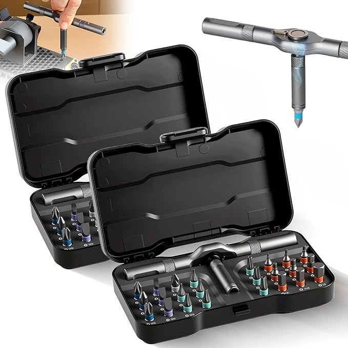 24 In 1 DIY Screwdriver Set Magnetic, 2025 New Multi Bit Screwdriver Sets Portable, Precision Screwdriver Kit Durable, Toolbox Screwdriver Set Suitable for Home Repair (2)