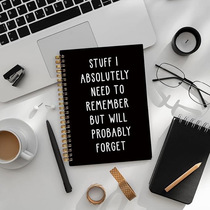 LIANGW Funny Notebooks for Work, Funny Work Gifts for Coworkers & Boss, Coworker Office Gifts for Men Women, Fun Spiral Notebooks Journals for Writing, Funny Office Supplies 5.5x8.3 Inch