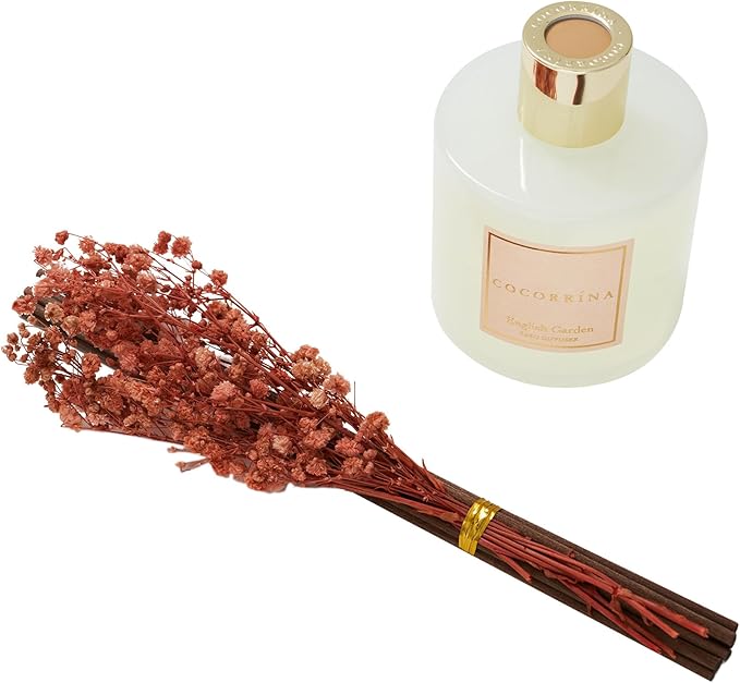 COCORRÍNA Reed Diffuser - English Garden Scented Diffuser with 8 Sticks Home Fragrance Reed Diffuser for Bathroom Shelf Decor