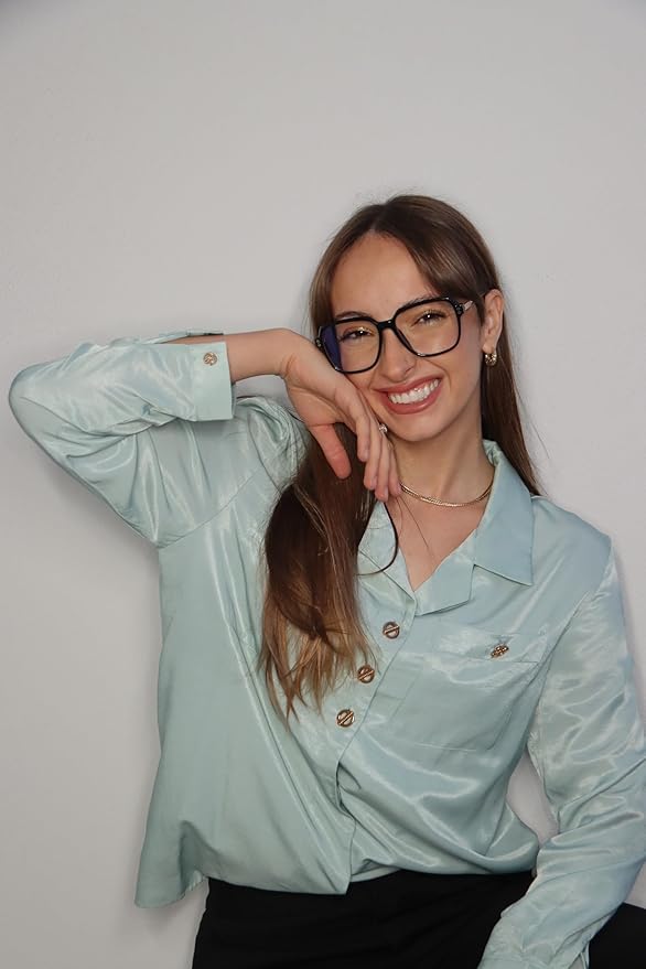 VISOONE 2 Pack Oversized Blue Light Blocking Glasses with Chic Square TR90 Frame and Metal Temple for Women Men REMY