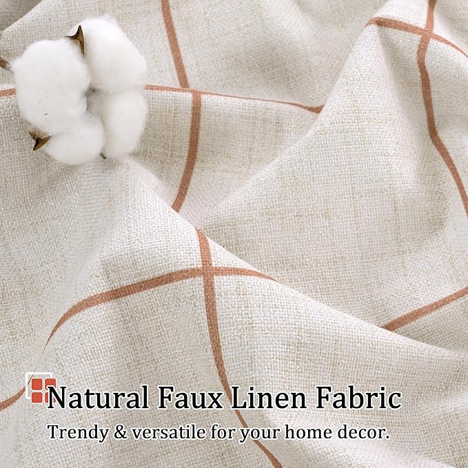Lajode Plaid Patterned Curtains Thermal Insulated