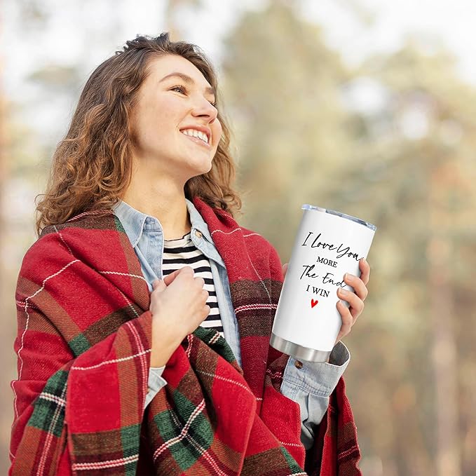 Valentines Day Anniversary Wedding Gifts for Women/Men Tumbler 20oz, Anniversary Wedding Gift for Couple, Gift for Girlfriend Wife, Wife Boyfriend Husband Birthday Gift Ideas, I Love You Gift