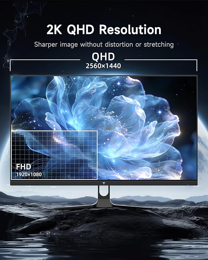 KTC 32 Inch 2K Computer Monitor, QHD (2560 x 1440) 120Hz Monitor with IPS Panel, Adaptive Sync, HDR10, HDMI/DP, Tilt Adjustable, VESA Compatible, Eye Care PC Monitor for Office Gaming, White