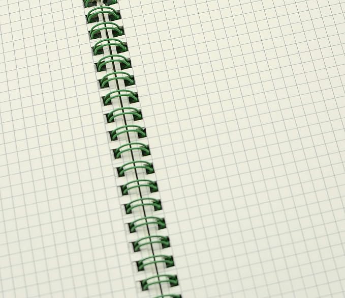 Yansanido Spiral Notebook, 4 Pcs B5 Thick Plastic Hardcover Graph Paper 4 Color 80 Sheets -160 Pages Journals for Study and Notes (Grid-4pcs Wine Red,Brown,Green,ivory, B5)