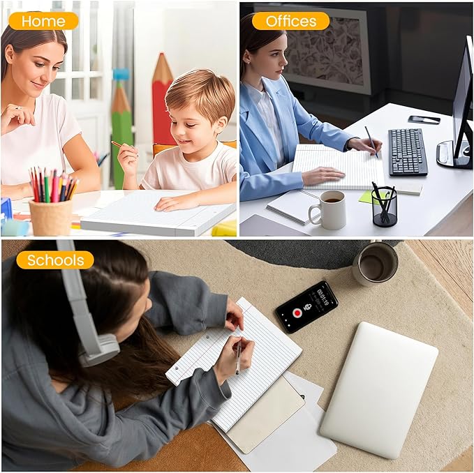 White Loose Leaf Paper 130 Sheets Filler Paper 8 * 10.5 College Ruled 3-Hole Punched for 3-Ring Binders Notebook Lined 8" x 10.5"