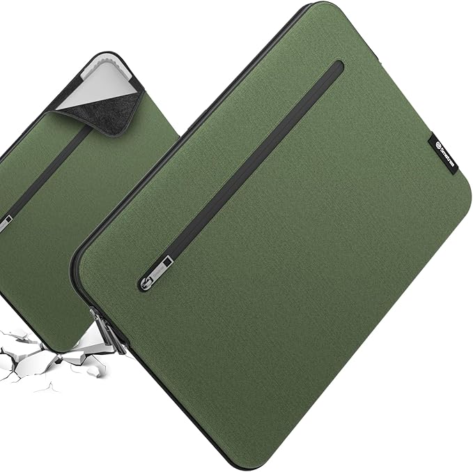 Smatree SlimPro Laptop Sleeve Case for 14 inch HP EliteBook 1040 G11/X Flip G1i, for 14 inch HP EliteBook 8 G1iN/G1i/G1a, Case with Accessory Pocket, Patented Super-Corner Design, Green (S413G)