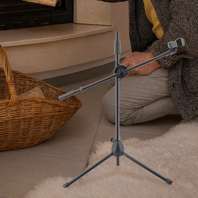 ABOOFAN Metal Microphone Boom Arm with Spring Clamp, 350mm Rotating Mic Suspension Scissor Arm, Universal Desk Mic Stand Accessory for Home Studio and Live Streaming