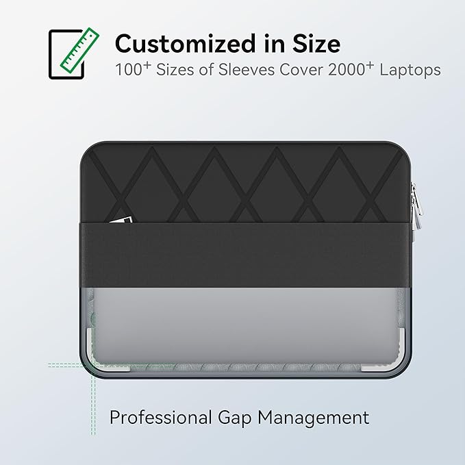 Smatree Laptop Sleeve for 13.3 inch MSI Prestige 13 AI Evo A1M/Copilot+PC, for 13.3 inch Prestige 13 Evo A13M/A12M, Case with Accessory Pocket, YKK Zipper, Patented Super-Corner Design (E408)