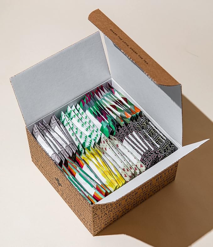 Art of Tea | Assorted Tea Bags Sampler Caffeinated and Non-Caffeinated| 50 Count Sampler Tea Set