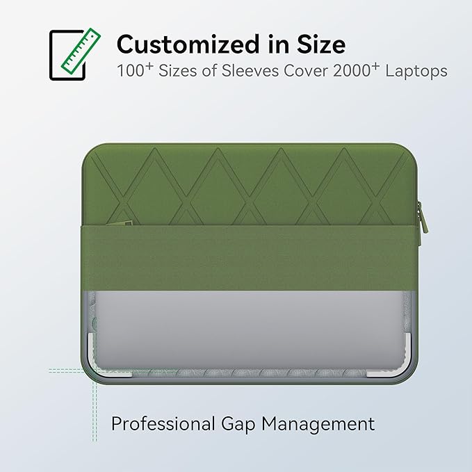 Smatree Laptop Sleeve for 13.3 inch MSI Summit 13 AI+Evo Copilot+PC/E13 AI Evo A1M,for 13.4 inch MSI Summit E13Flip Evo,Case with Pocket,Green(E409G)