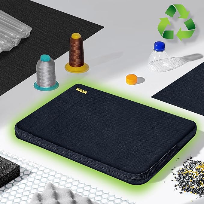 Hseok Laptop Case 15.6 Inch Sleeve, Shockproof Protective Water Repellent with Accessory Pocket,Compatible with Mac Pro 16 inch 2025-2019, Sleeve Bag for Most 15 15.6 16 Notebooks,Black