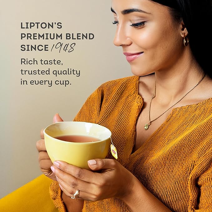 Lipton Yellow Label International Blend | Black Tea | Premium Tea | Lipton Tea Bags | 200 Grams (Pack of 2)