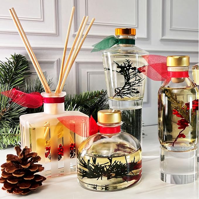 LOVSPA Reed Diffuser Set, White Gardenia Scented Oil Diffuser with Sticks, Home Fragrance Accessories for Bathroom Shelf Decor, Aroma Diffusers for Home or Office Desk, USA Made