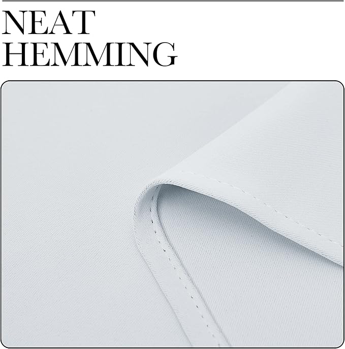 NICETOWN Greyish White Bedroom Curtain Panels
