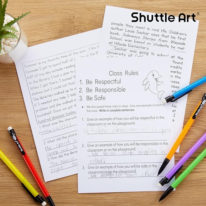Shuttle Art Mechanical Pencils, 360 Pack Bulk Mechanical Pencils 0.7mm Medium Point, HB #2 Lead Pencils, Assorted Barrels, Office School Supplies