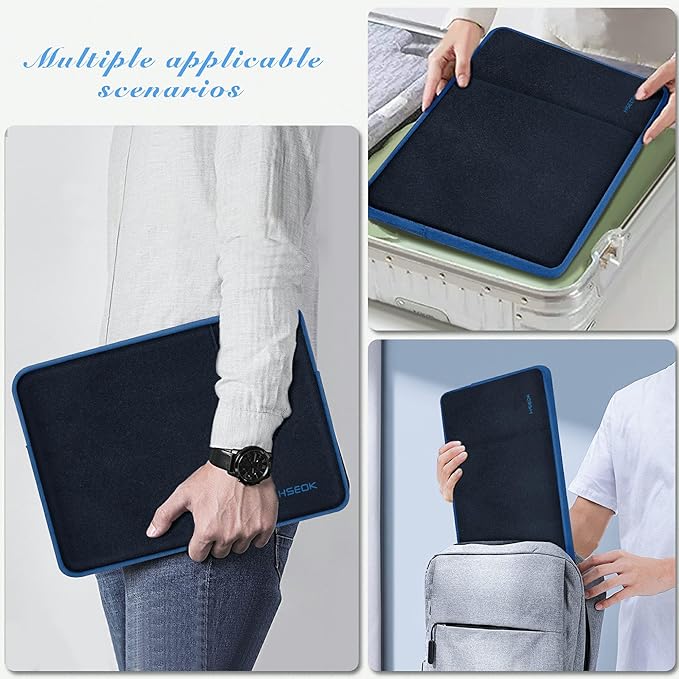 Hseok Laptop Case 13 Inch Sleeve Compatible with MacBook Air 13 M3 A3113 M2 A2681 M1 A2337 A2179 A1932/Pro 13 M2 M1 A2338 A2251 A2289 A2159 A1989 A1706 A1708, Classic Carry on Case,B02K03