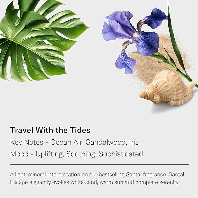 AromaTech Santal Escape Aroma Essential Oil Blend: Luxury Hotel Inspired Aromatherapy with Ocean Air, Sandalwood, Iris for Ultrasonic Diffusers & Nebulizers - 16 fl oz, 500 mL
