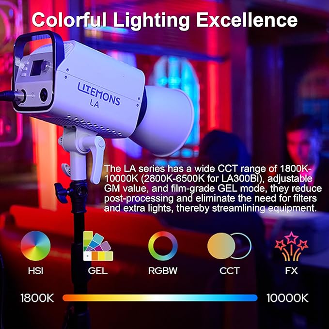 Godox LA300R RGB Video Light 330W Full-Color LED Light,Support NFC and APP Control for Video Photography and Vlogging